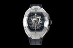 Hublot Big Bang Watch Band Sang Bleu III 42mm Hub4700 Movement Silver Bezel Skeletonized Lady Watch